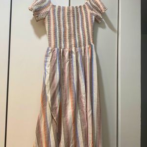 Off the shoulder linen dress